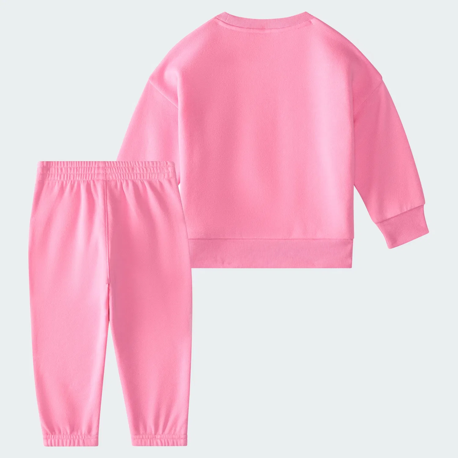 Детский комплект из флисовой ткани с пуловером и джоггерами Minimal Logo Adidas Sportswear, St Tropic Bloom — фото 2