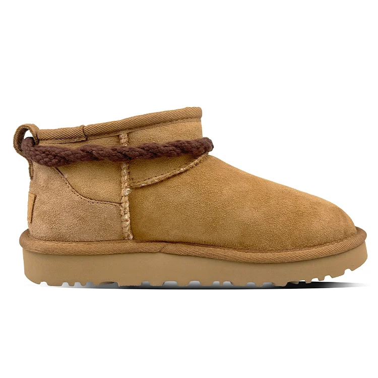 Ботинки женские короткие UGG, коричневый — фото 2