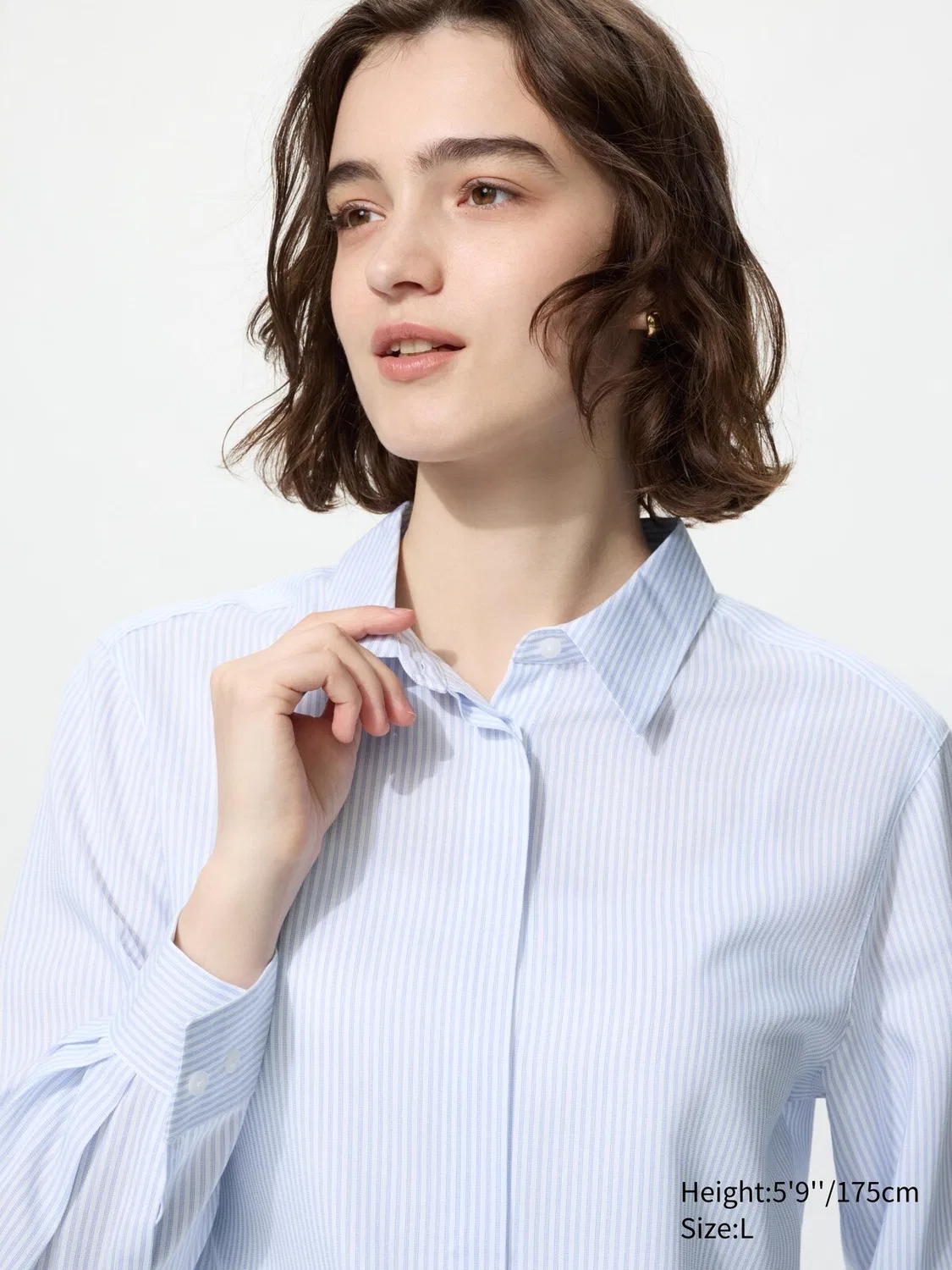 Блузка Uniqlo, полосатая, синий — фото 3