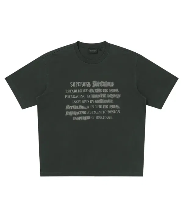 Футболка с винтажным принтом Dark Hunter, Superdry, темно-синий