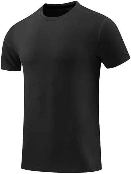 Мужская футболка с коротким рукавом для бега, Black