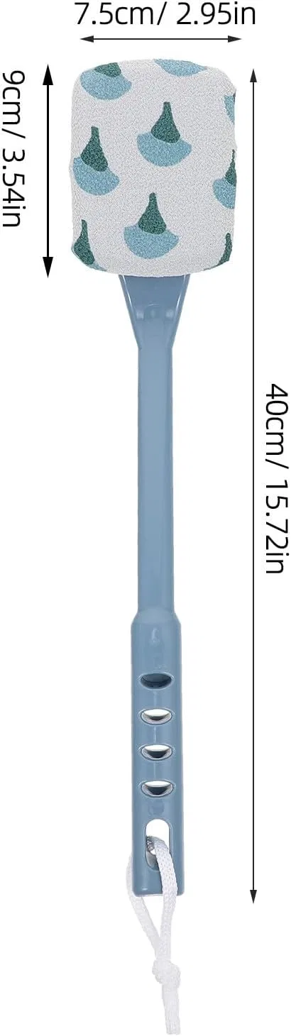 Щетка для тела с длинной ручкой NUSITOU, синяя, 40x9x7.5 см — фото 2