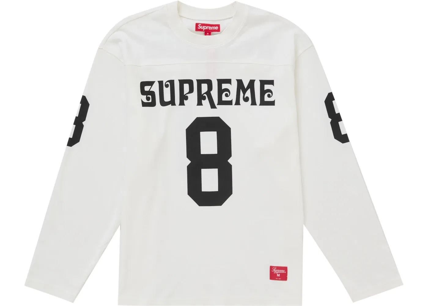 Мужской лонгслив с принтом Supreme Affiliated L/S Football Top, White