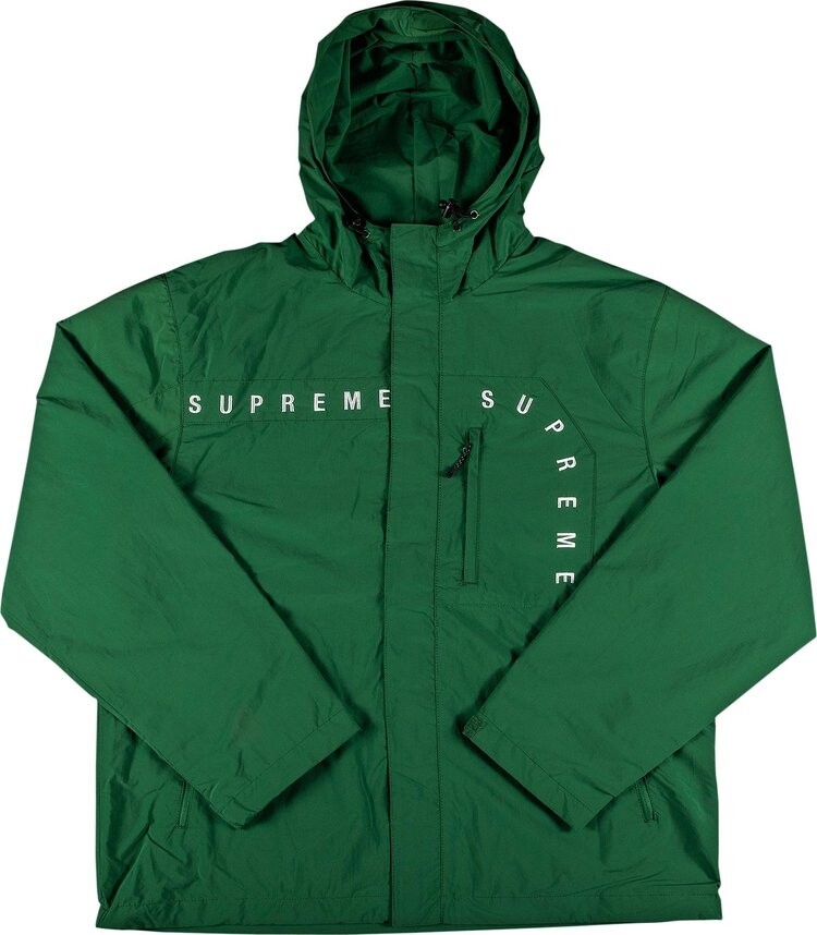 

Куртка Supreme Curve Logos Ripstop Jacket 'Olive', зеленый