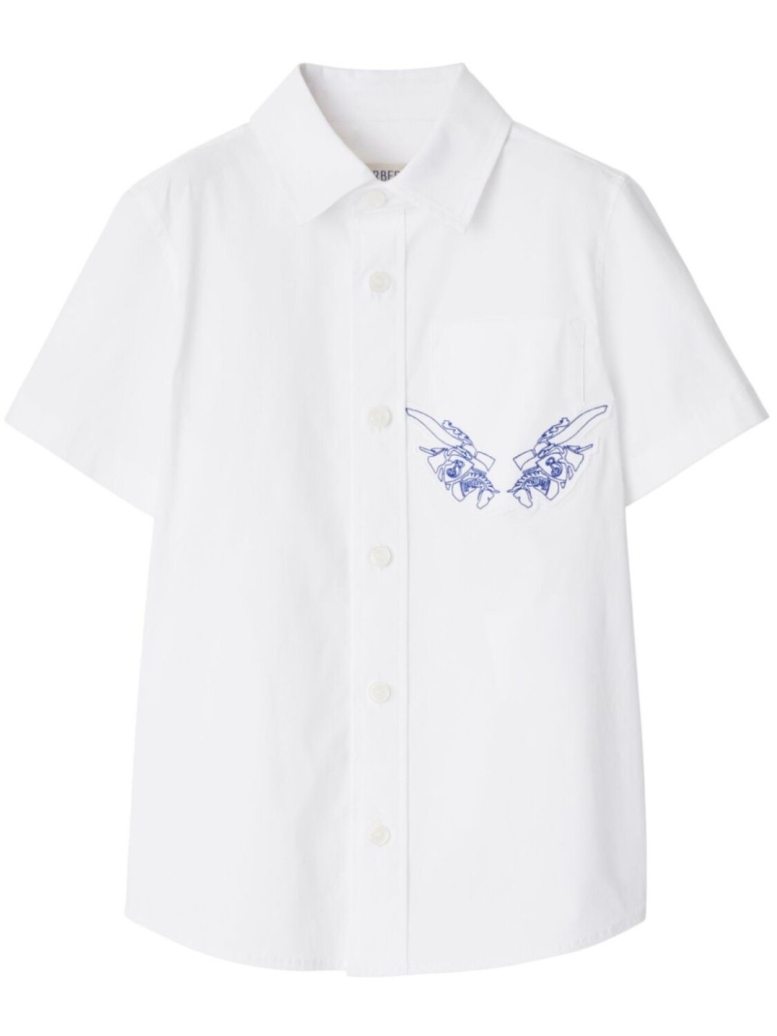

Вышитая рубашка Burberry Kids, белый