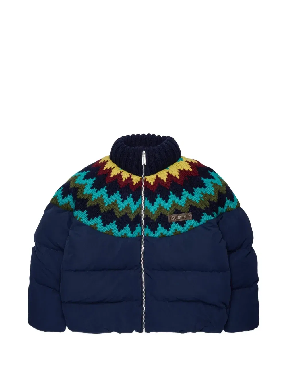 Пуховик на молнии Dsquared2 Kids, синий