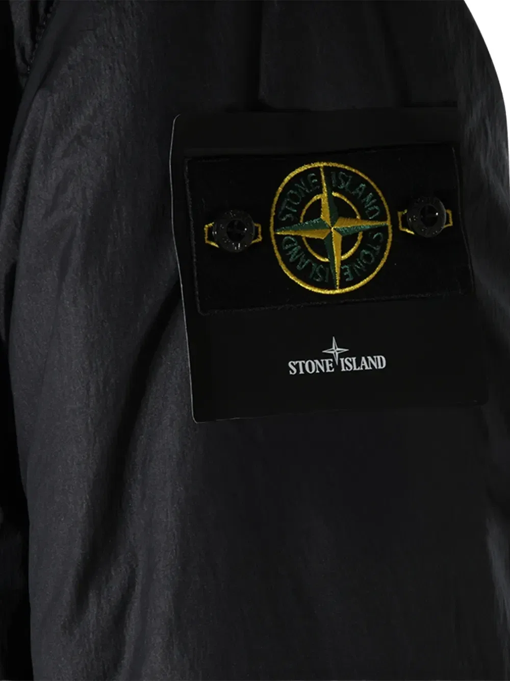 Пальто с капюшоном и нашивкой-логотипом Stone Island, синий — фото 3