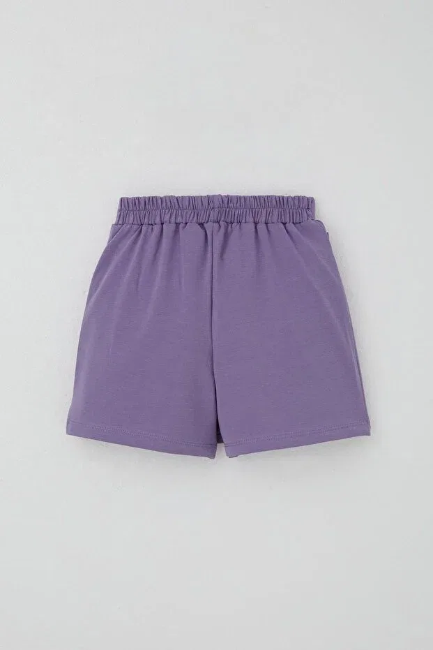 Детские шорты для девочек с бантом и рюшами Breeze, Lilac — фото 2