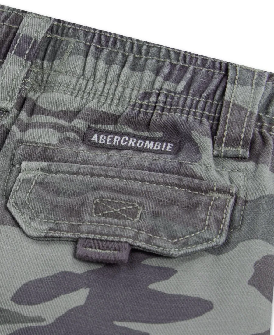Детские карго-брюки свободного кроя с завязками, Abercrombie Kids, ANF Traditional Camo — фото 4