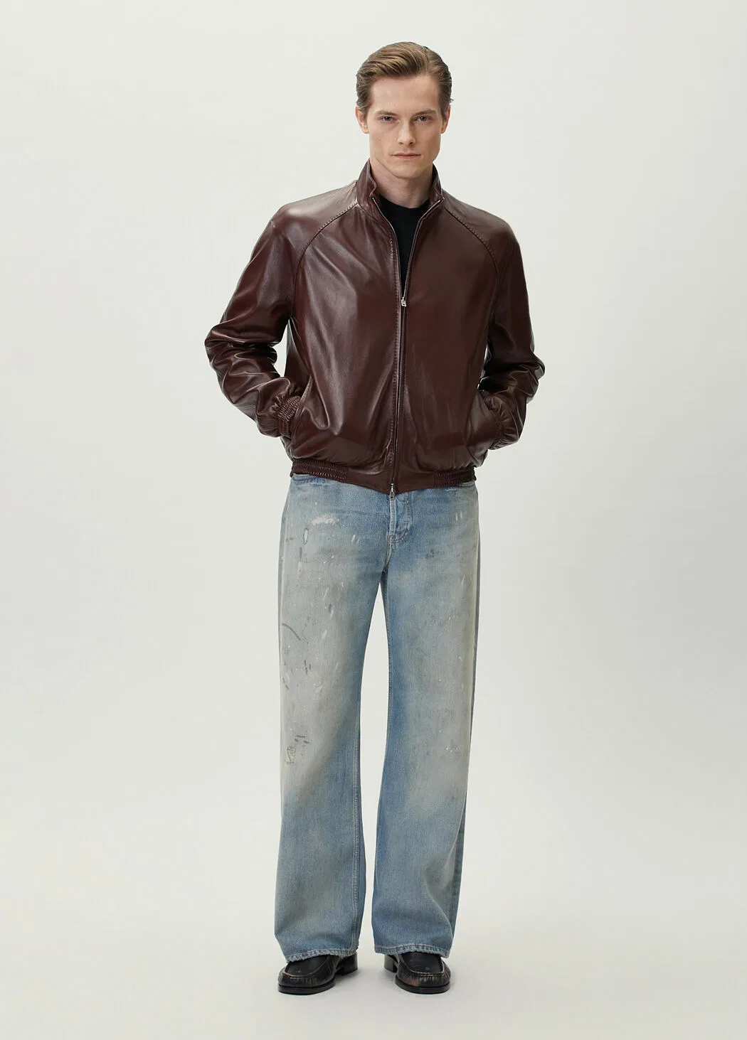 Куртка кожаная Acne Studios, bordo