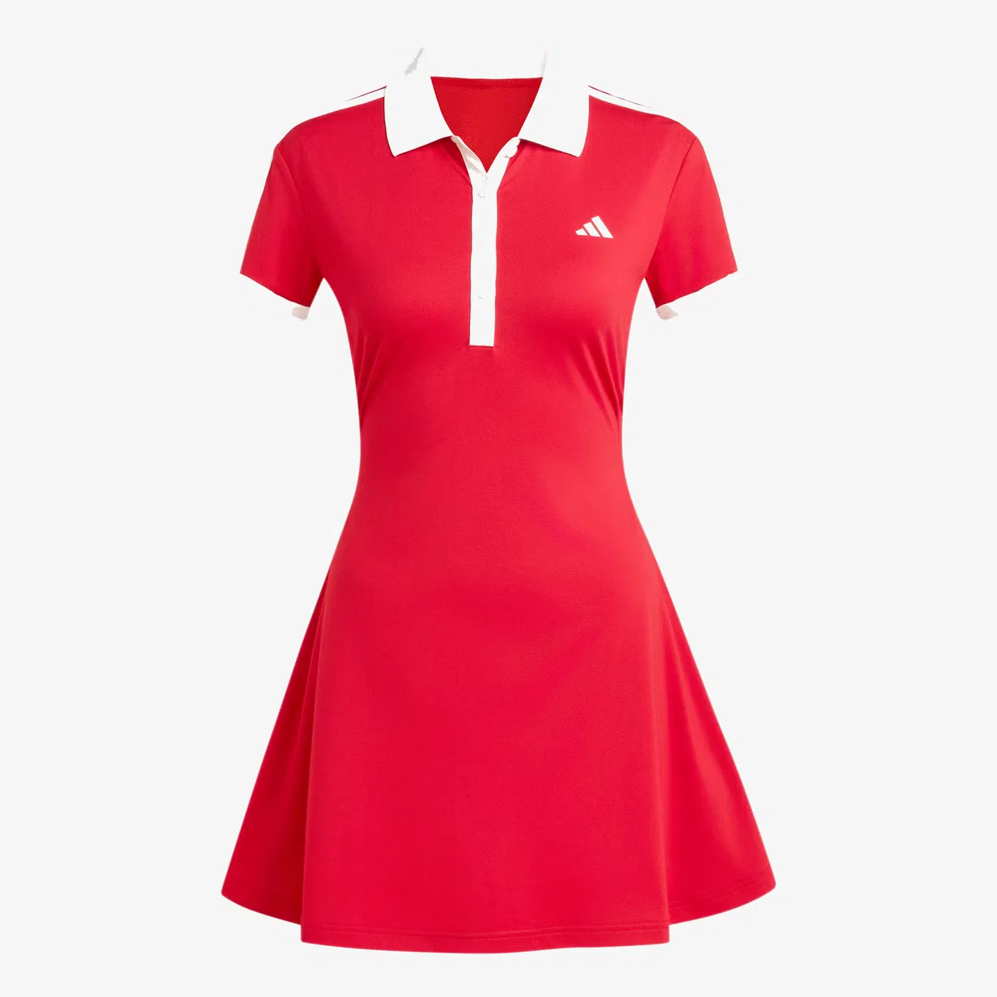 Платье-трапеция с контрастными полосами Tennis Classics Adidas, красный