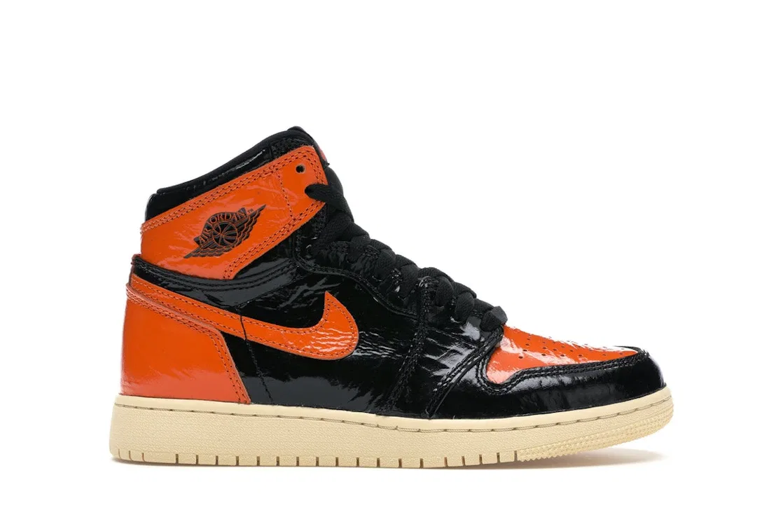 Детские кроссовки с принтом Jordan 1 Retro High Shattered Backboard 3.0 Jordan, Black/Pale Vanilla-Starfish