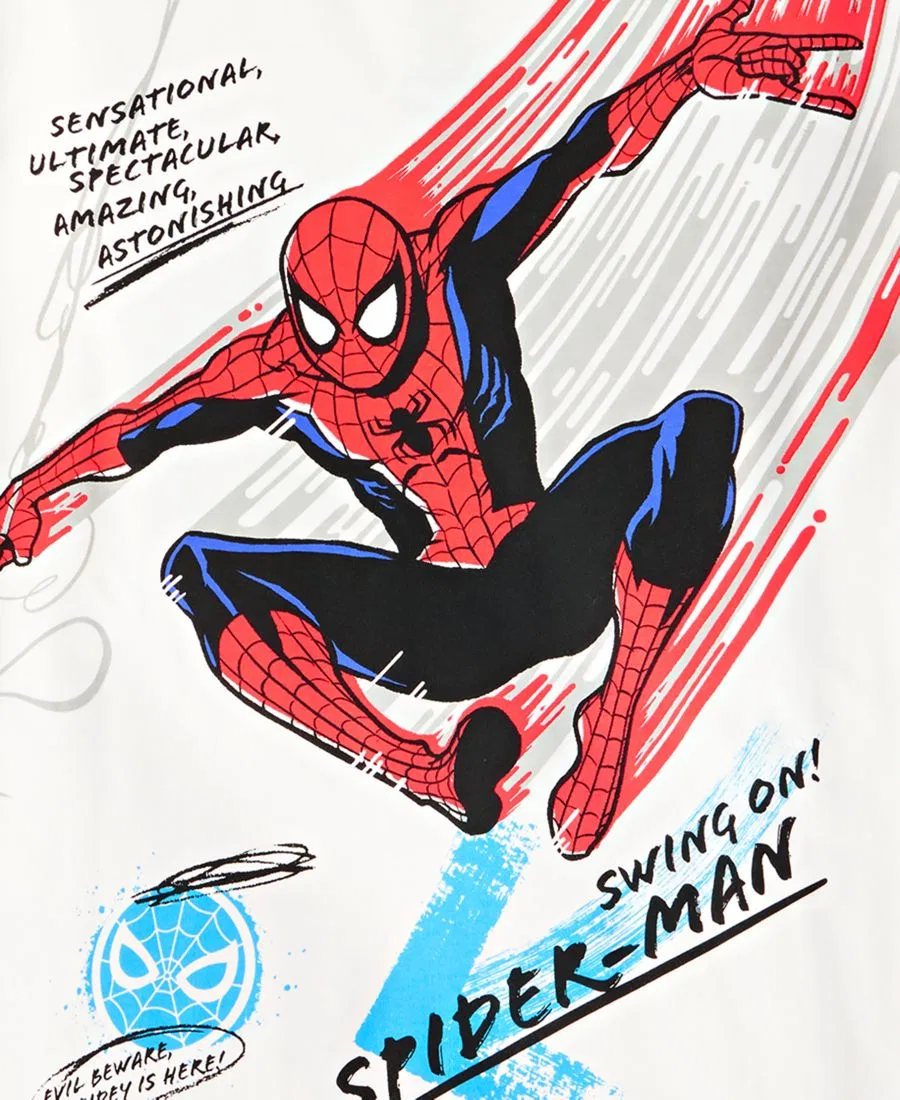 Футболка с принтом Spider-Man Swing On Epic Threads, Angel White — фото 3