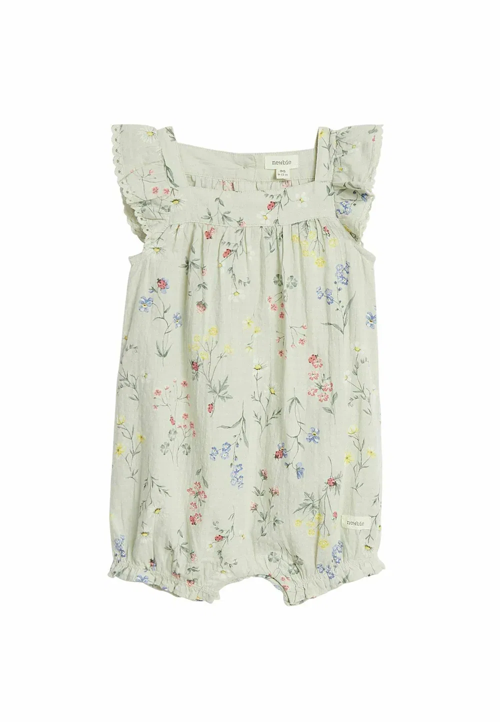 Комбинезон с цветочным принтом, унисекс Newbie, Light Green — фото 4