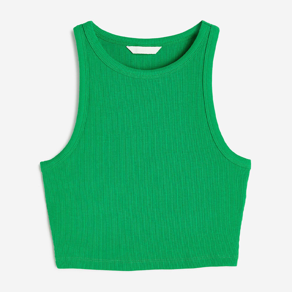 

Топ H&M Crop Tank, зелёный