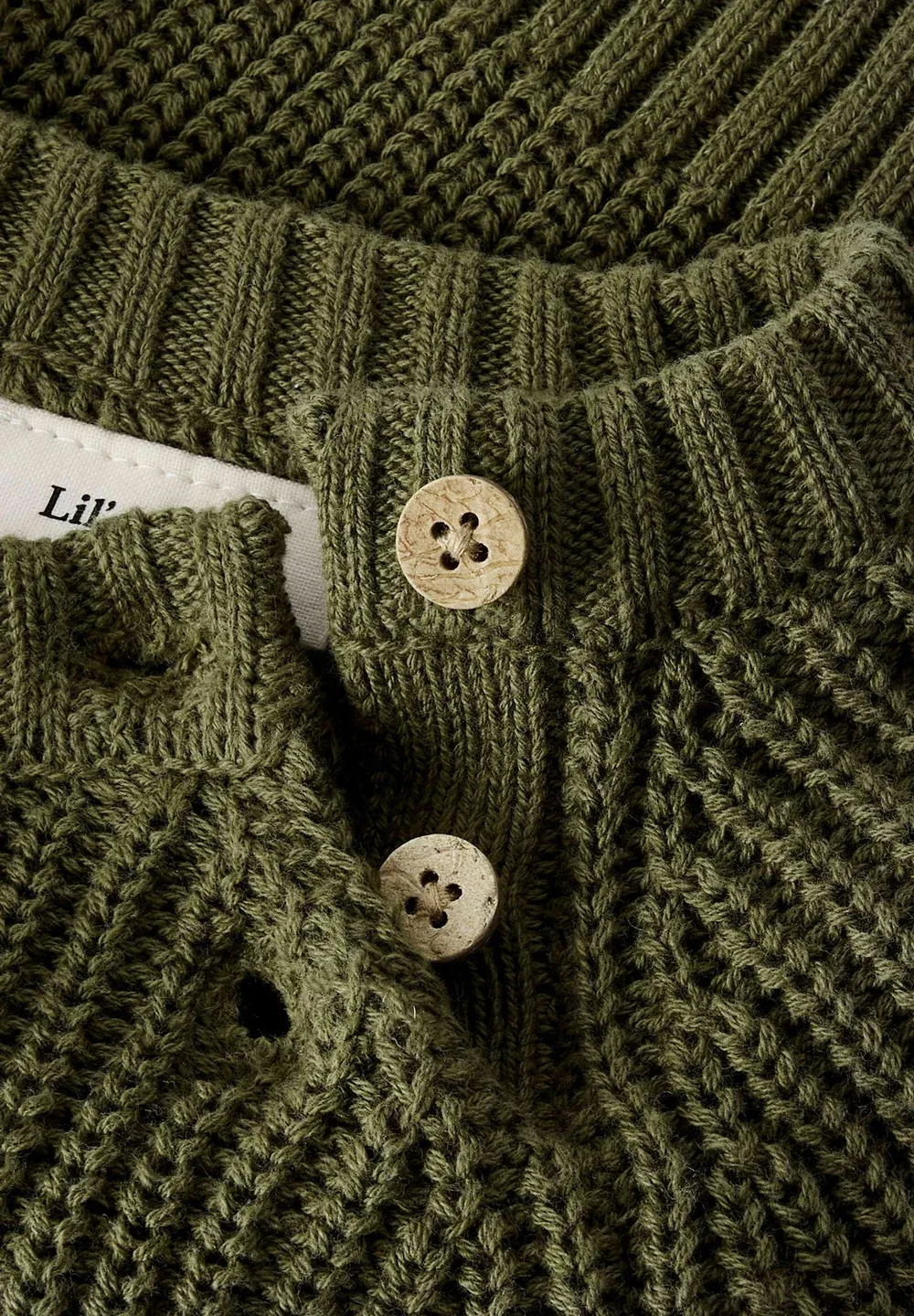 Stricktop langarm - jumper Lil' Atelier, Winter Moss — фото 3