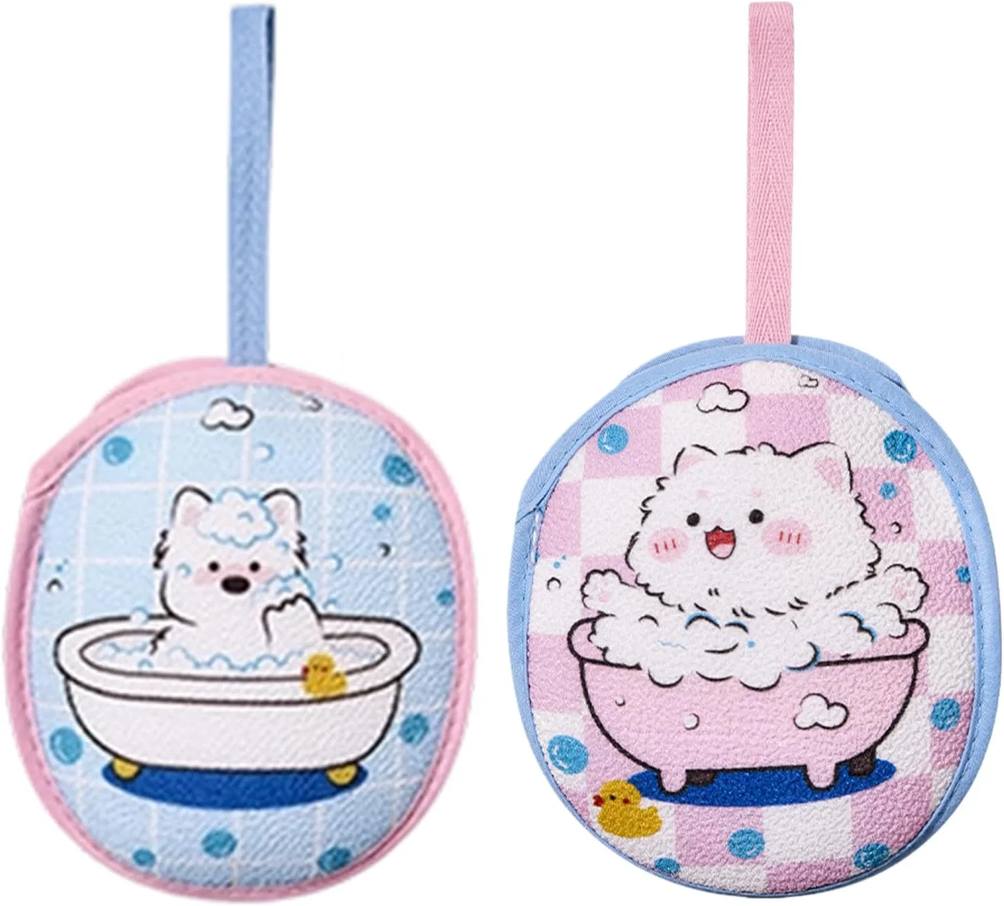 Сетчатый мешочек для мыла, 13x10.5 см, Value Pack(pink + Blue) Generisch