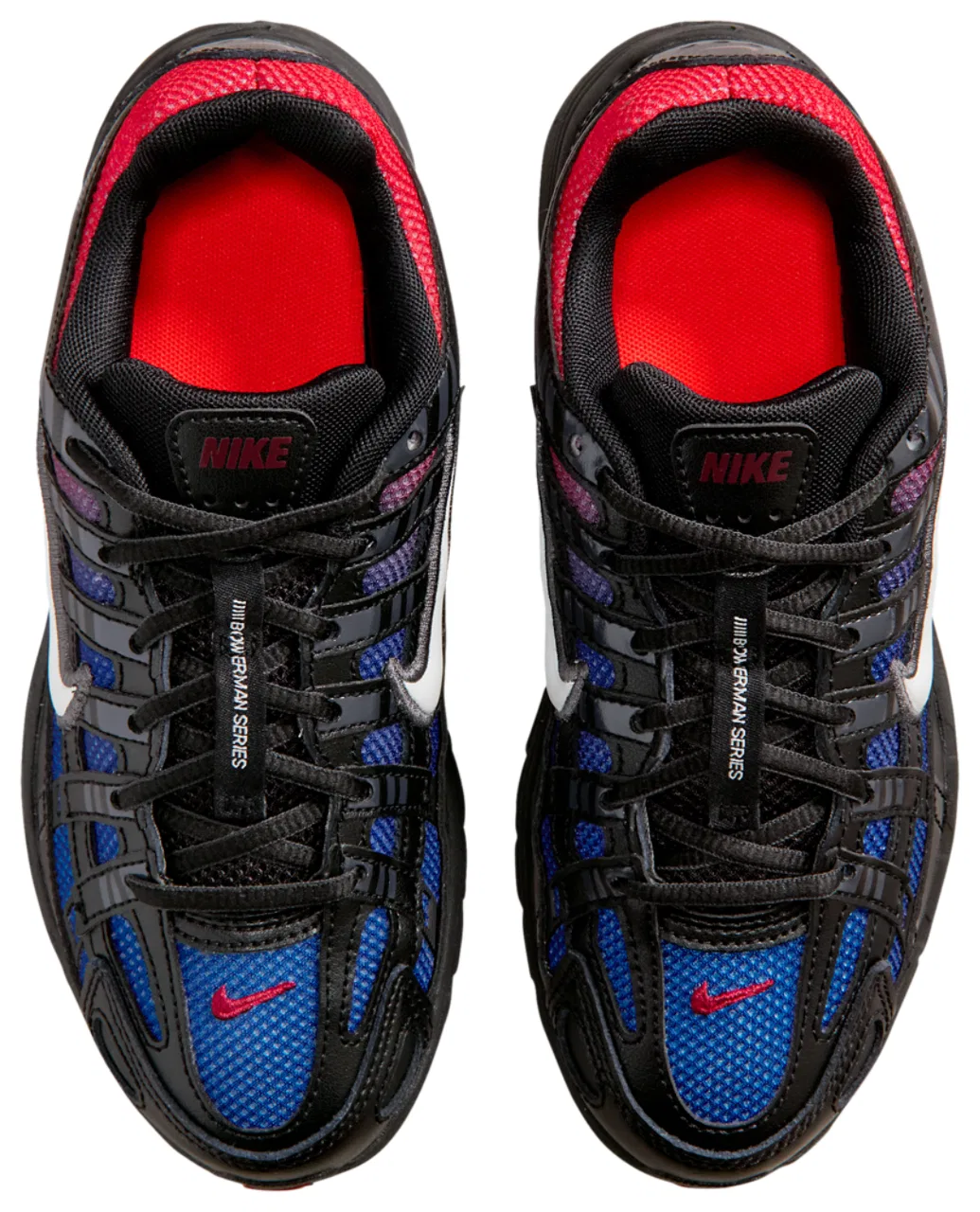 Кроссовки для мальчиков P-6000 Fade Nike, цвет Off White/Black/Bright Crimson — фото 4