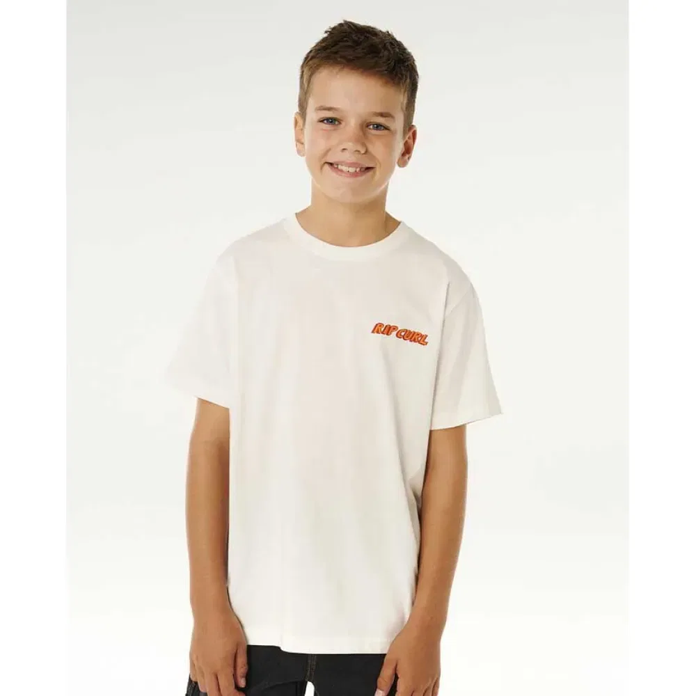 Детская футболка с принтом Eternal Shred Logo Rip curl, White — фото 4
