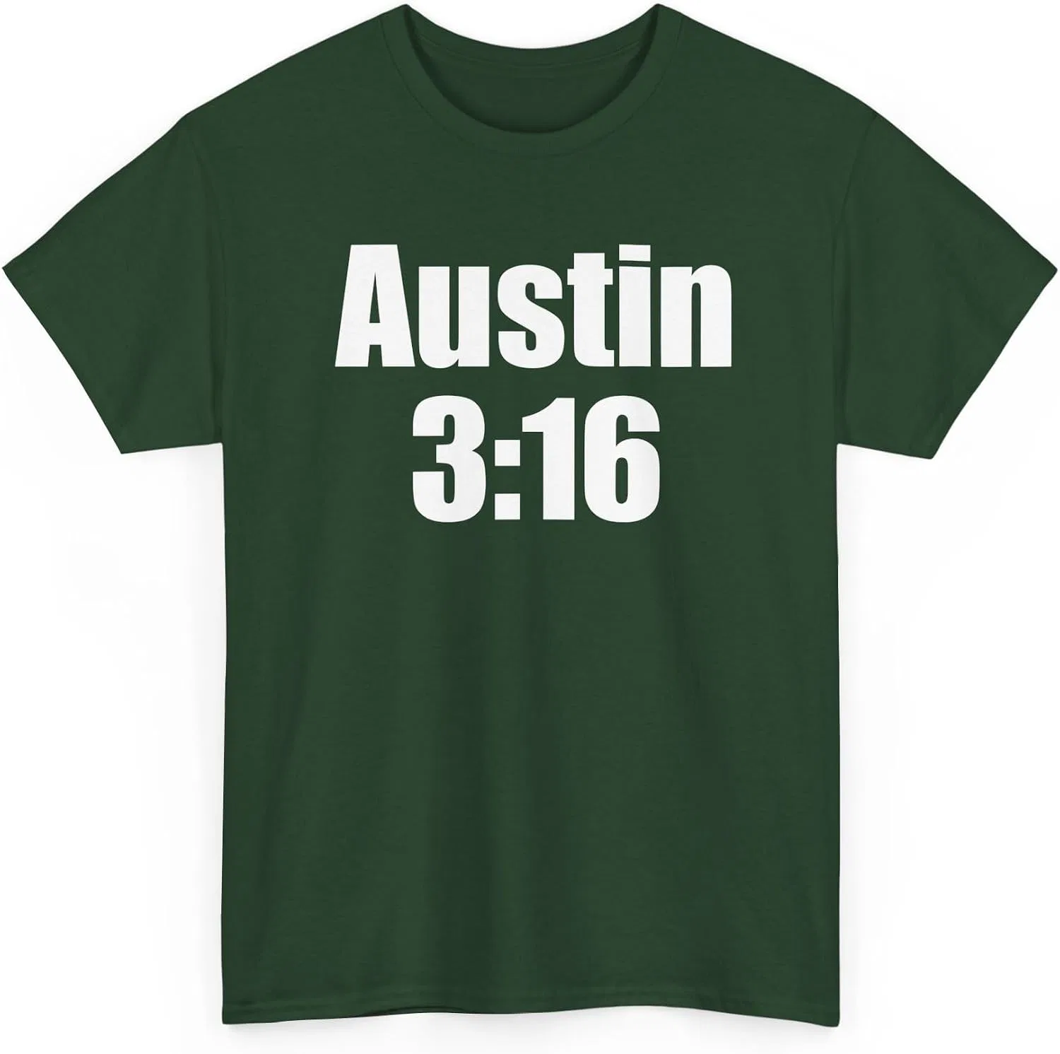 Футболка с принтом Stone Cold Steve Austin 3:16 Gildan 5000, Forest Green