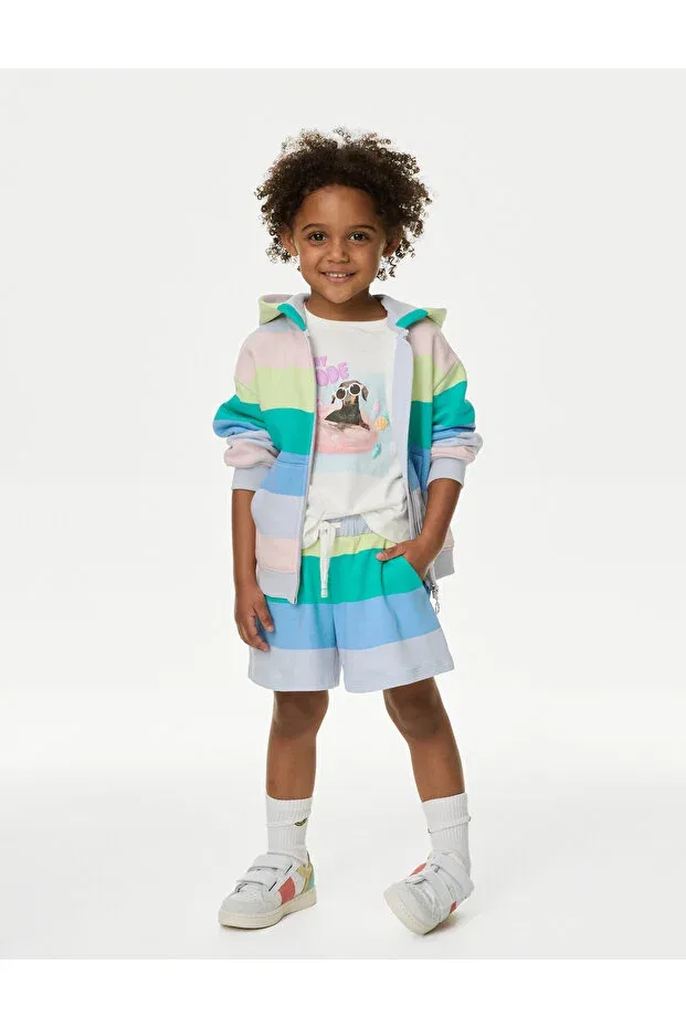 Детские шорты для девочек с полосками Marks & Spencer, Multi Color