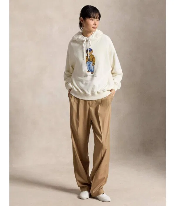 Женское худи свободного кроя Polo Ralph Lauren, Écru — фото 2