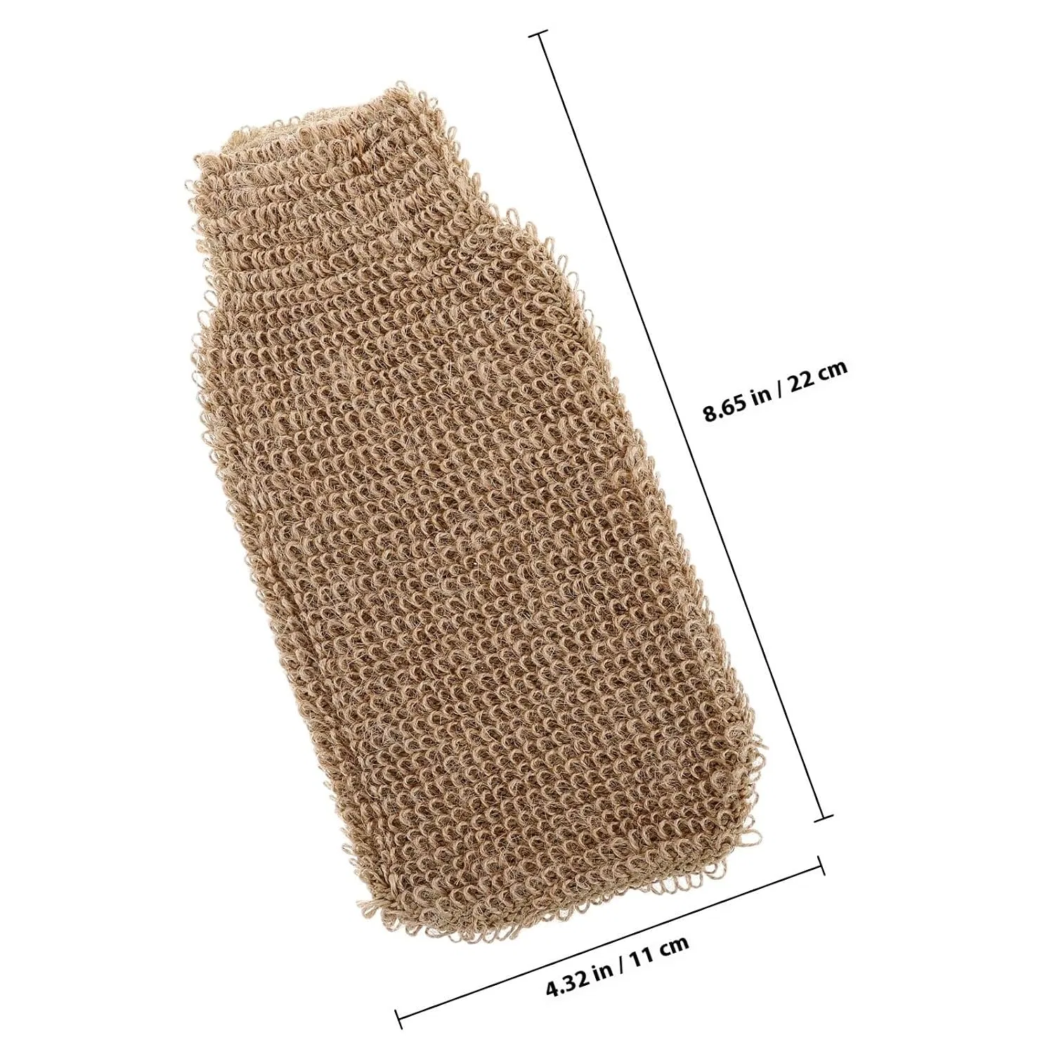 Пилинг-перчатка для душа Jute ibasenice, 22x11x1 см, Khaki — фото 2