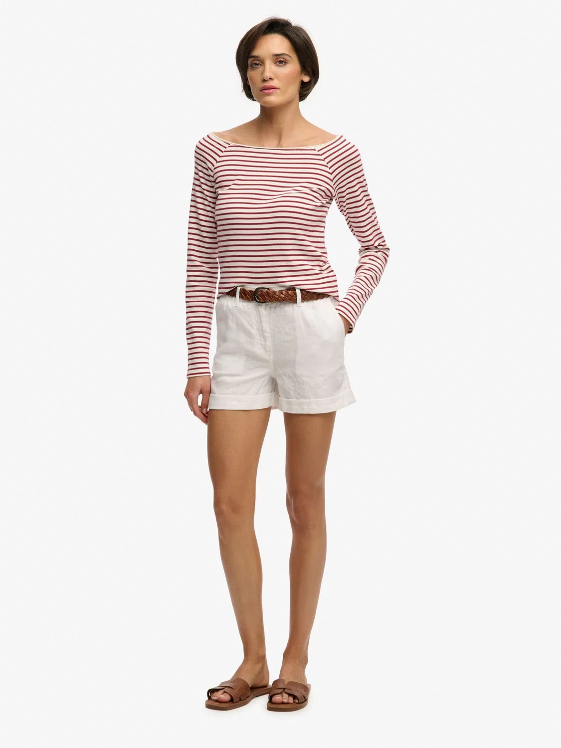 Топ с открытыми плечами Bardot Off Shoulder Superdry, красный — фото 3