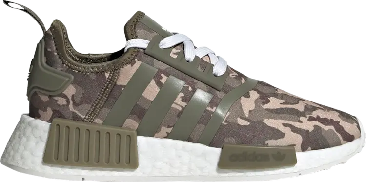 

Кроссовки Adidas NMD_R1 J 'Olive Strata Camo', зеленый