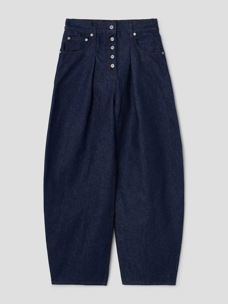 Широкие джинсы Ovalo JACQUEMUS, Navy/Brown