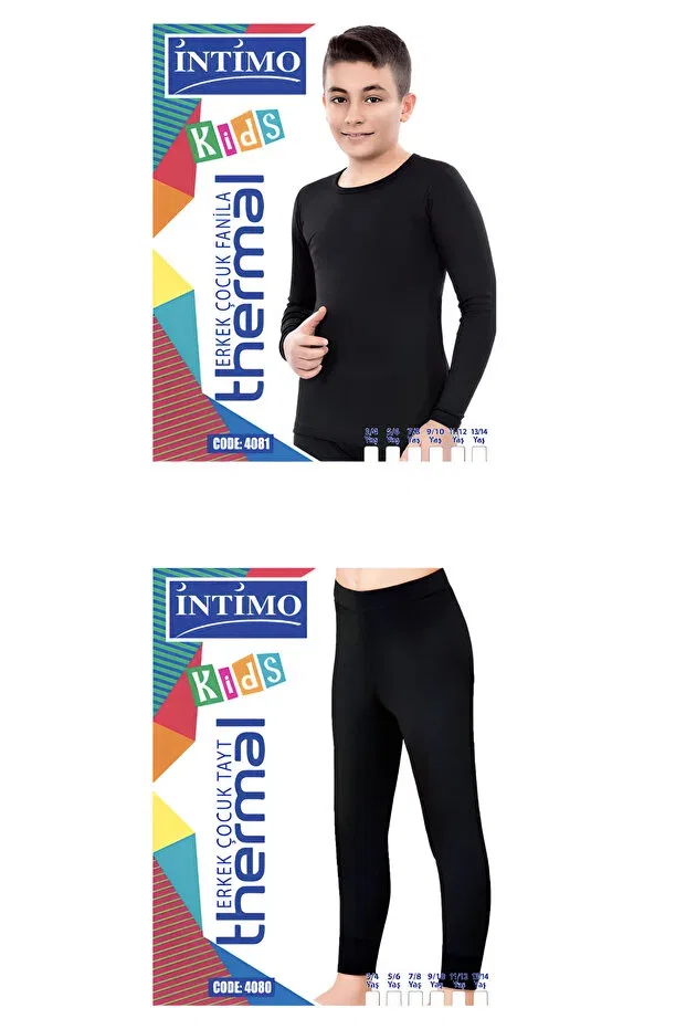 Детское термобелье для мальчиков зимнее Uniquehobby, Black — фото 2