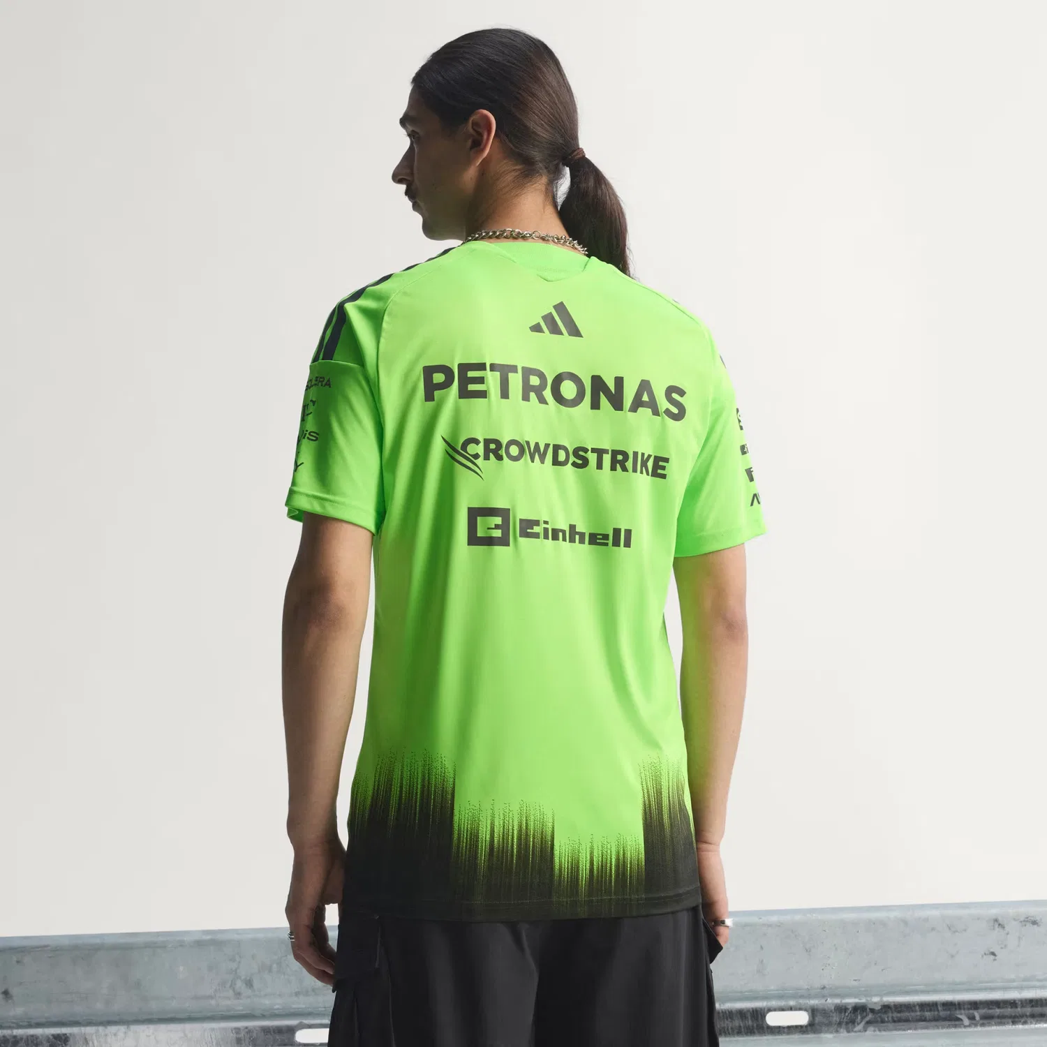 Мужская футболка с технологией Climacool Mercedes - AMG Petronas Formula 1 Setup Tee Adidas Performance, солнечно-зеленый/черный — фото 2
