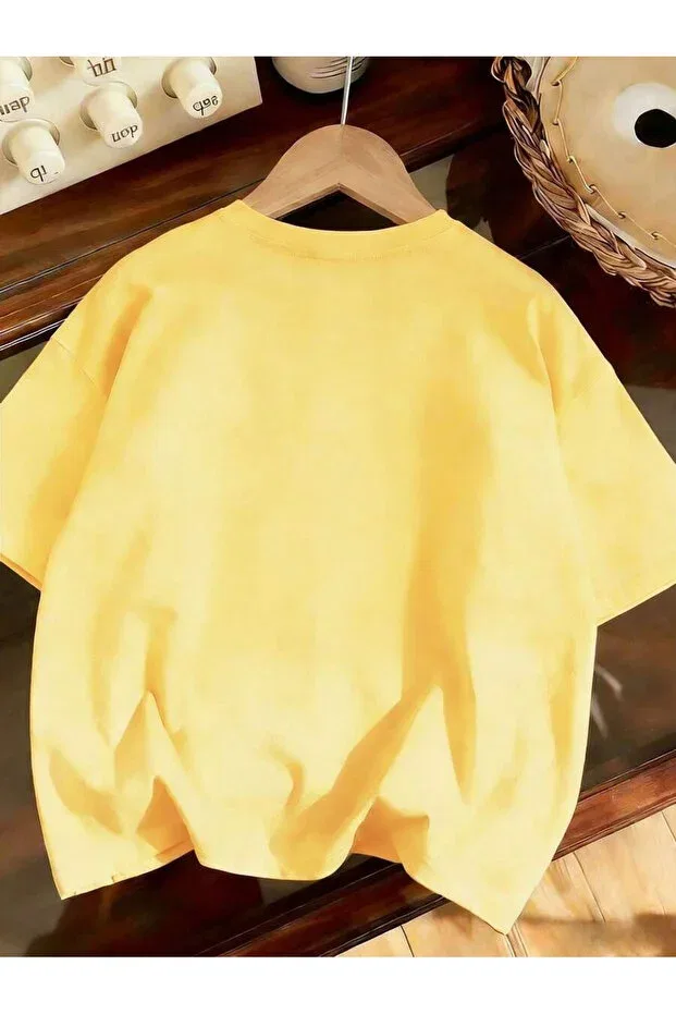 Детская футболка для девочек с принтом Fun Teddy Bear Themed Kids T-Shirt Cc Collection, Yellow — фото 2