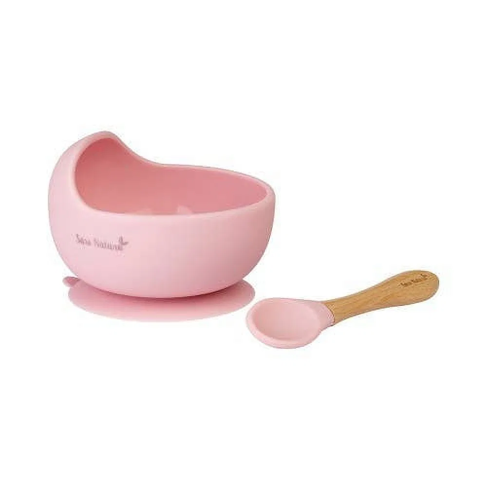Набор для кормления Wave Bowl, Saro Lifestyle, pink