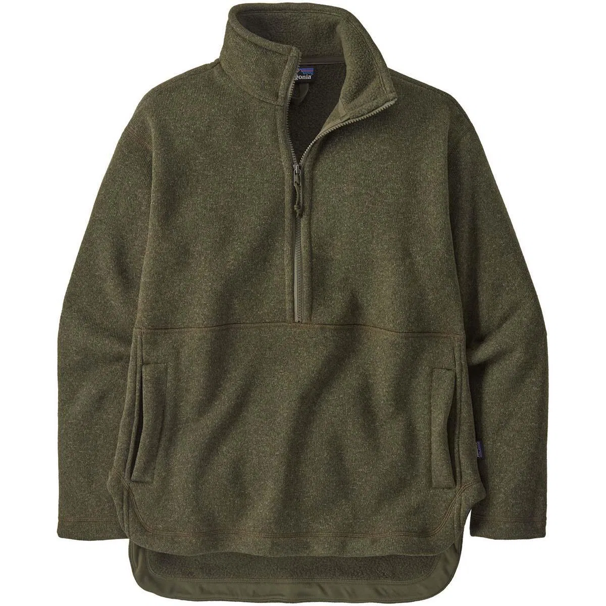 Свитшот женский из флиса с полузастежкой Better Sweater Oversized Patagonia, Basin Green
