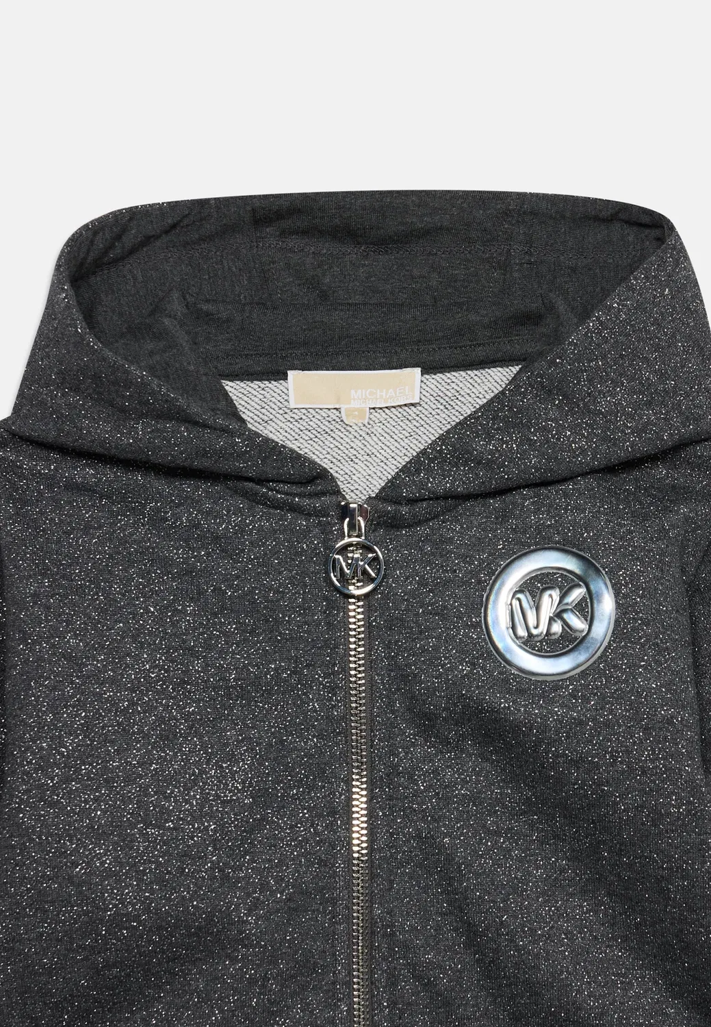 Кардиган с капюшоном для детей и подростков - толстовка на молнии Michael Kors Kids, Grey Marl Medium — фото 4