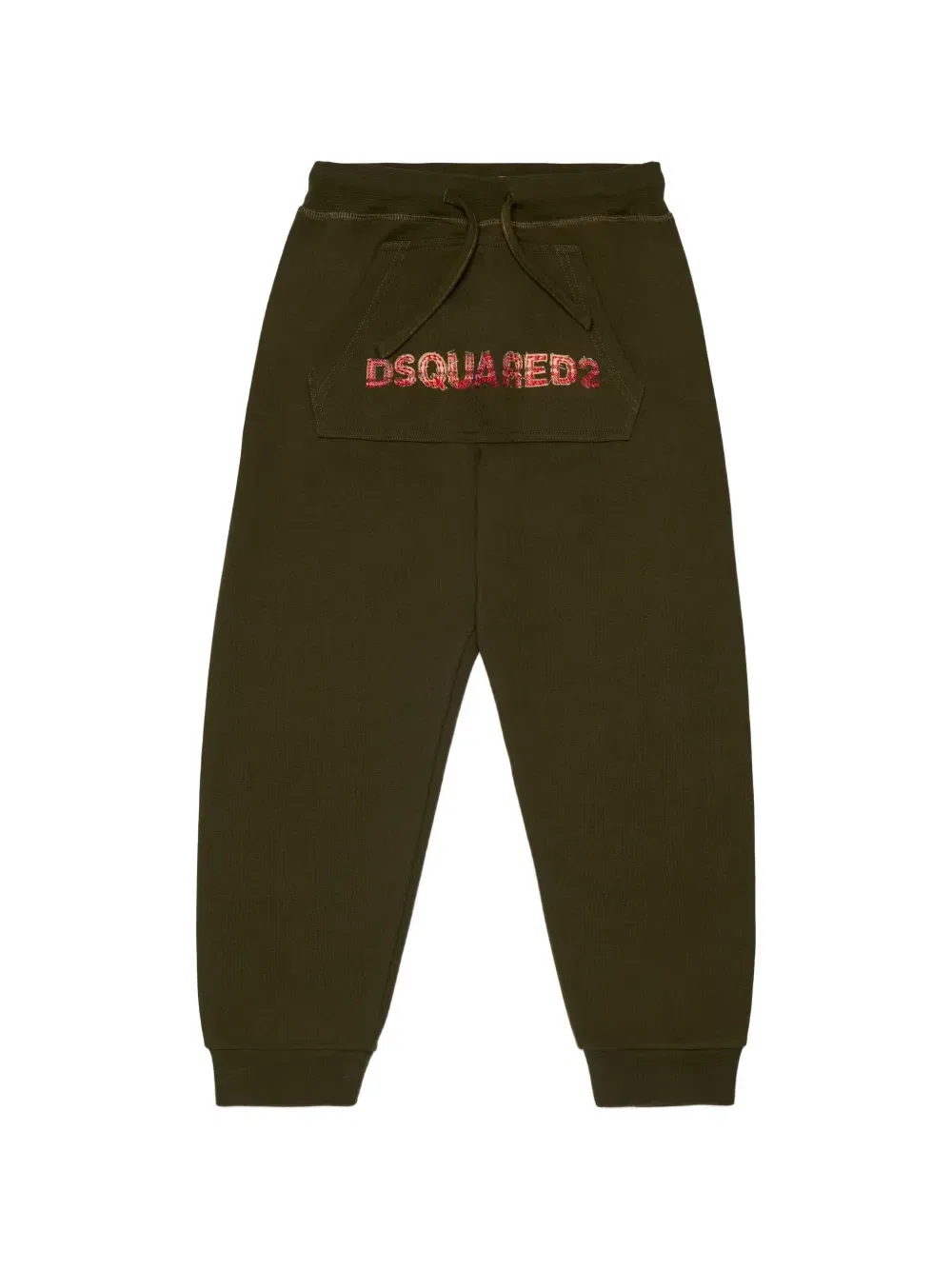 Спортивные брюки с кулиской и нашивкой-логотипом Dsquared2 Kids, зеленый