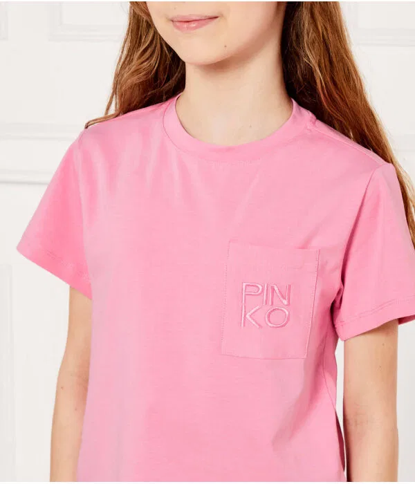 Детская футболка для девочек оверсайз с принтом Pinko Up, Rosa — фото 4