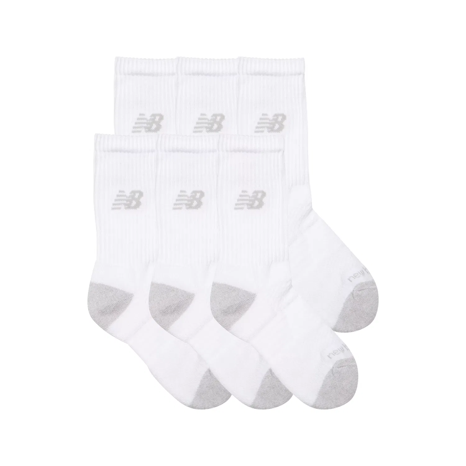 Детские спортивные носки с высоким голенищем 6 пар New Balance, White — фото 4
