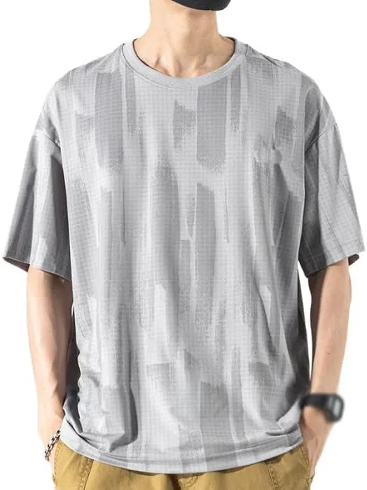 Мужская футболка с камуфляжным принтом ice silk, Light Gray