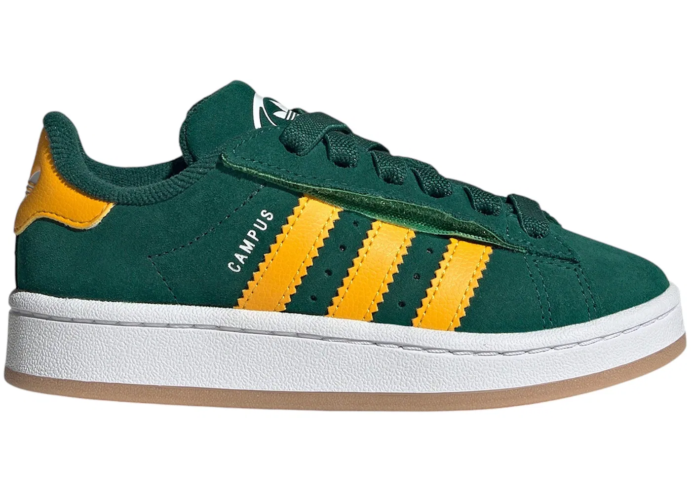 Детские кроссовки Lifestyle с закрытием на липучке Adidas Campus 00s Comfort Closure, Collegiate Green/Crew Yellow/Cloud White