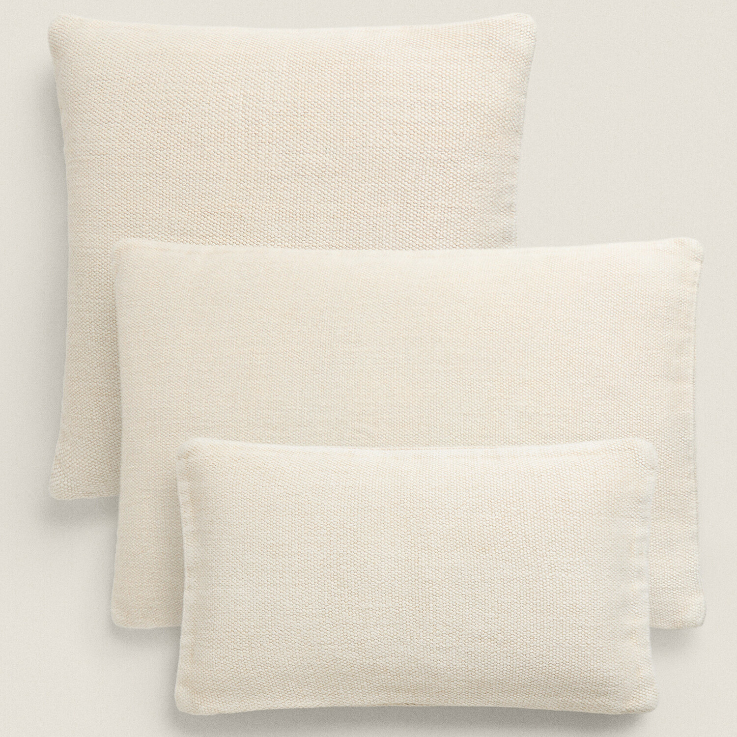 

Чехол для подушки Zara Home Textured Linen, бежевый