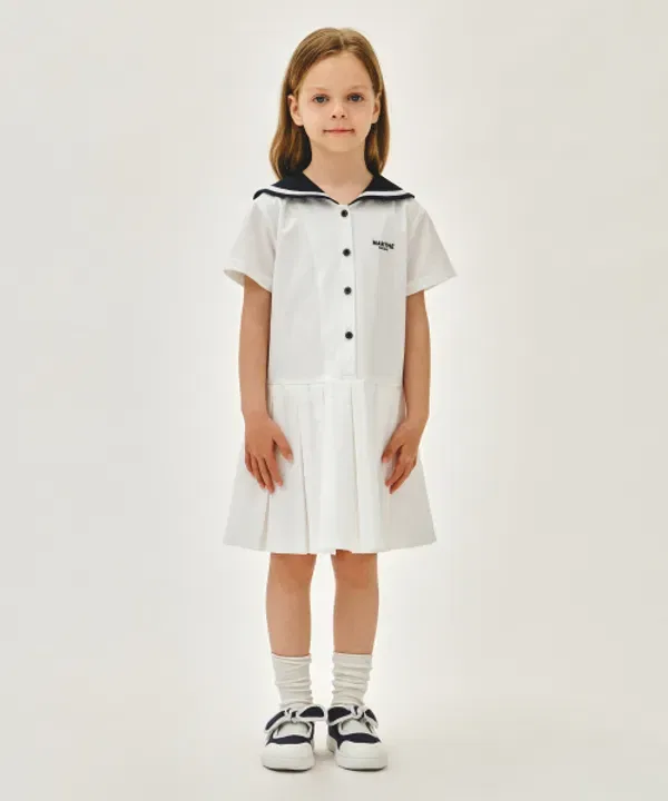 Платье морское детское, Marithé Kids, белый
