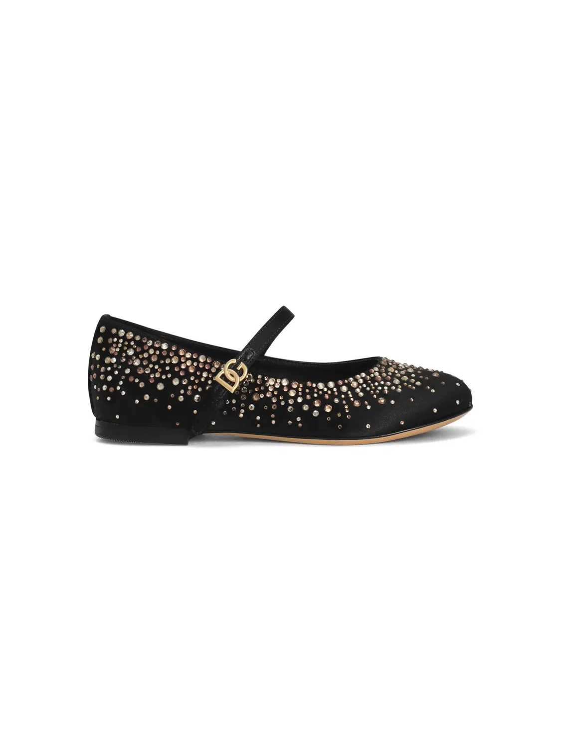 Балетки с кристаллической отделкой Dolce & Gabbana, черный — фото 3