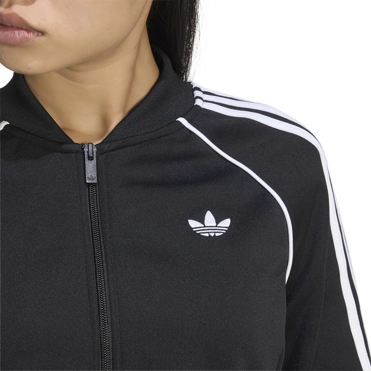 Женская куртка Superstar Cropped Track Top Adidas, черный/белый — фото 3