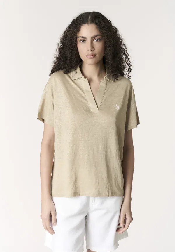 Футболка из льна Polo shirt U.S. Polo Assn., Bianco, белый