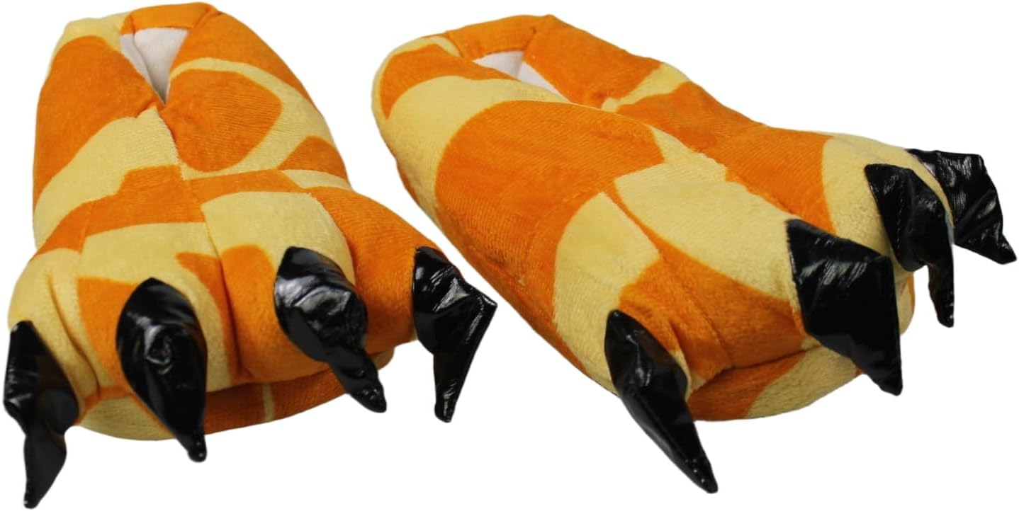 

Забавные домашние тапочки с лапами медведя для женщин, мужчин и детей, теплые и пушистые Shinemem, Giraffe