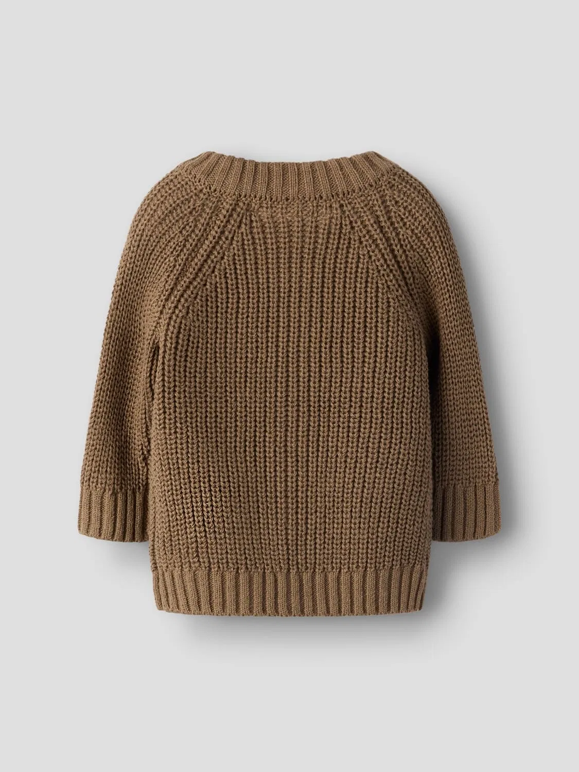 Кардиган вязаный с длинным рукавом NBNEMLEN LS KNIT CARD LIL Name It, бежевый — фото 3