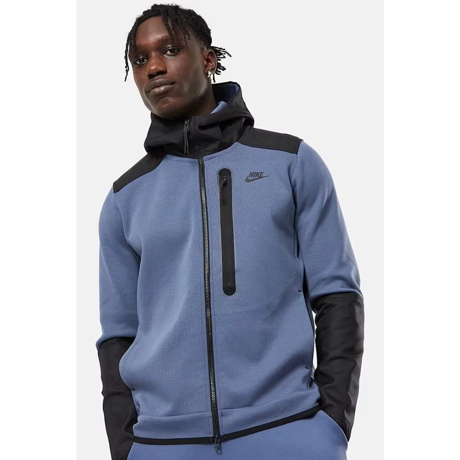 Худи Nike Tech Fleece Full Zip Unisex Hoodie, Сине-черный