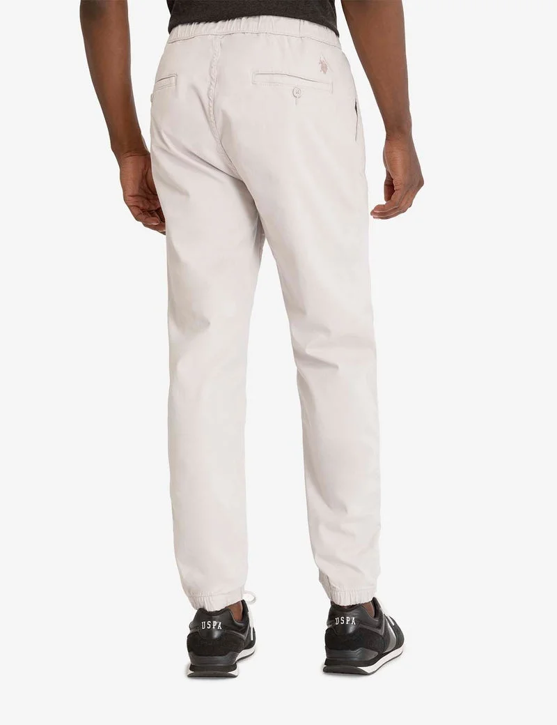 Брюки U.S. Polo Assn. Stretch Twill Jogger, кремовый — фото 2